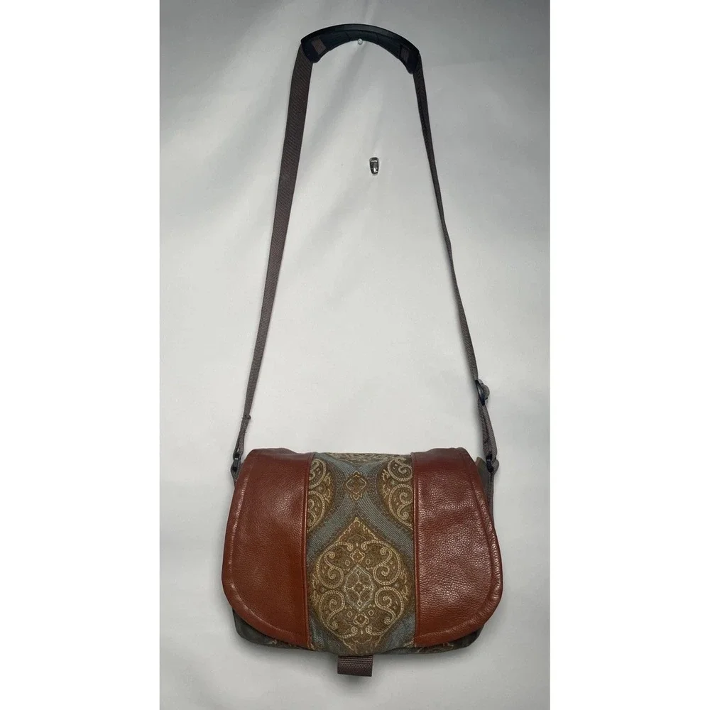 Porteen Gear  Leather Canvas Camera Bag Tapestry Messenger Bag Satchel